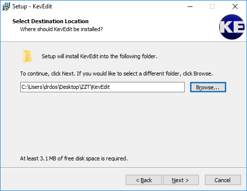 KevEdit Install Directory